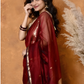 Maheshwari Silk Cotton Saree – Festive Elegance | Maroon