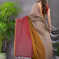 Tissue Silk Saree With Beige And Maroon - 017