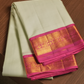 Silk Mark Certified Handloom Kanjivaram Silk Saree  |  Warm Ivory