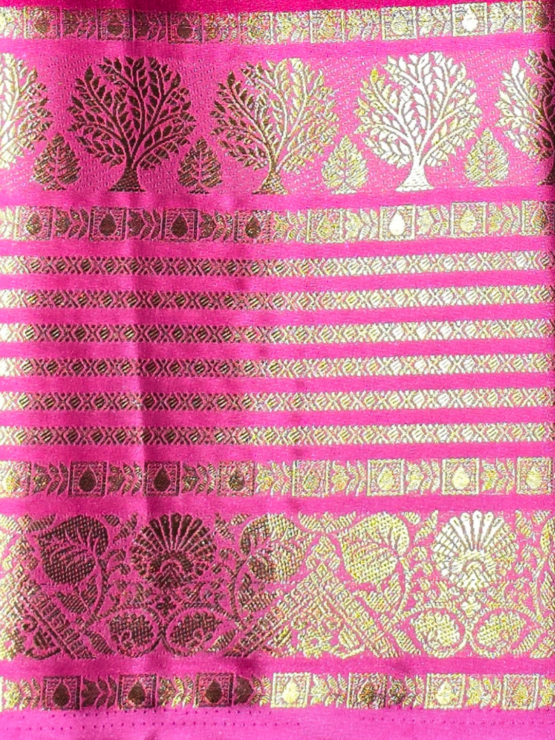 Classic Mysore Silk Saree  |  Rani Pink