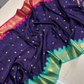 Pure Banarasi Exclusive Ektara Kora JAMDANI Tilfi saree  | Navy Blue