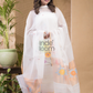 White Jamdani 2-Piece Set Kurti & Dupatta (UNSTITCHED) -669