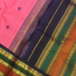 Handwoven Pure Gadwal Silk Saree  | Pink