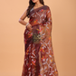 Tissue Silk Saree With Red Brown - 143
