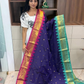 Pure Banarasi Exclusive Ektara Kora JAMDANI Tilfi saree  | Navy Blue