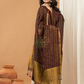 Brownish Gold color Jamdani 2-Piece Set Kurti & Dupatta (UNSTITCHED) - 150