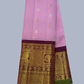 Handwoven Pure Gadwal Silk Saree  |  Baby Pink