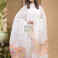 White Jamdani 2-Piece Set Kurti & Dupatta (UNSTITCHED) -669