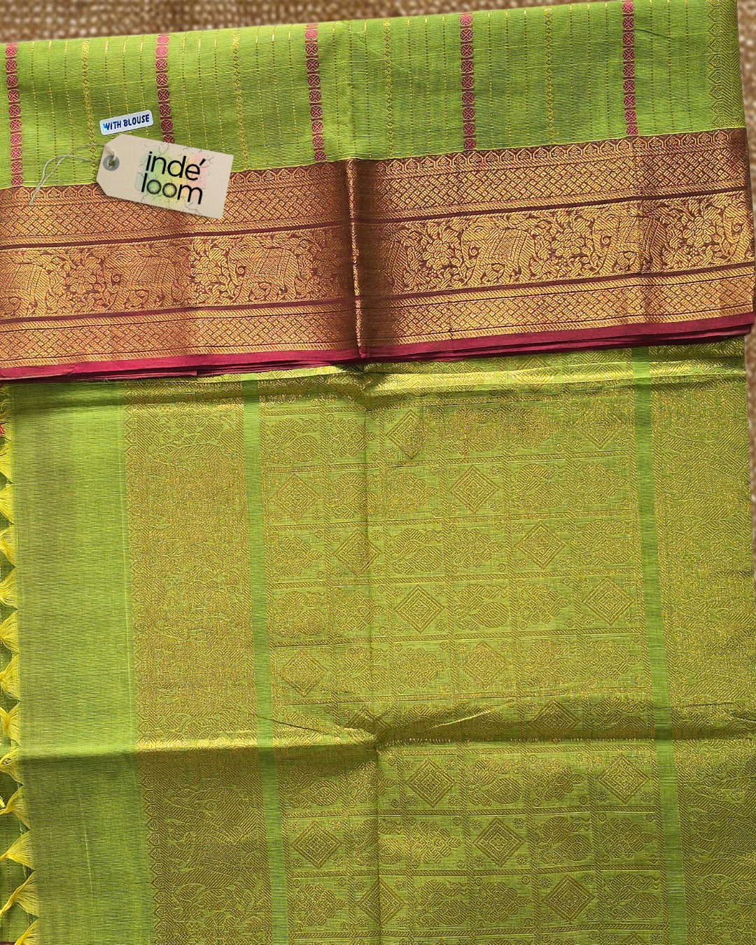 Kanchi Cotton|Green & Brown
