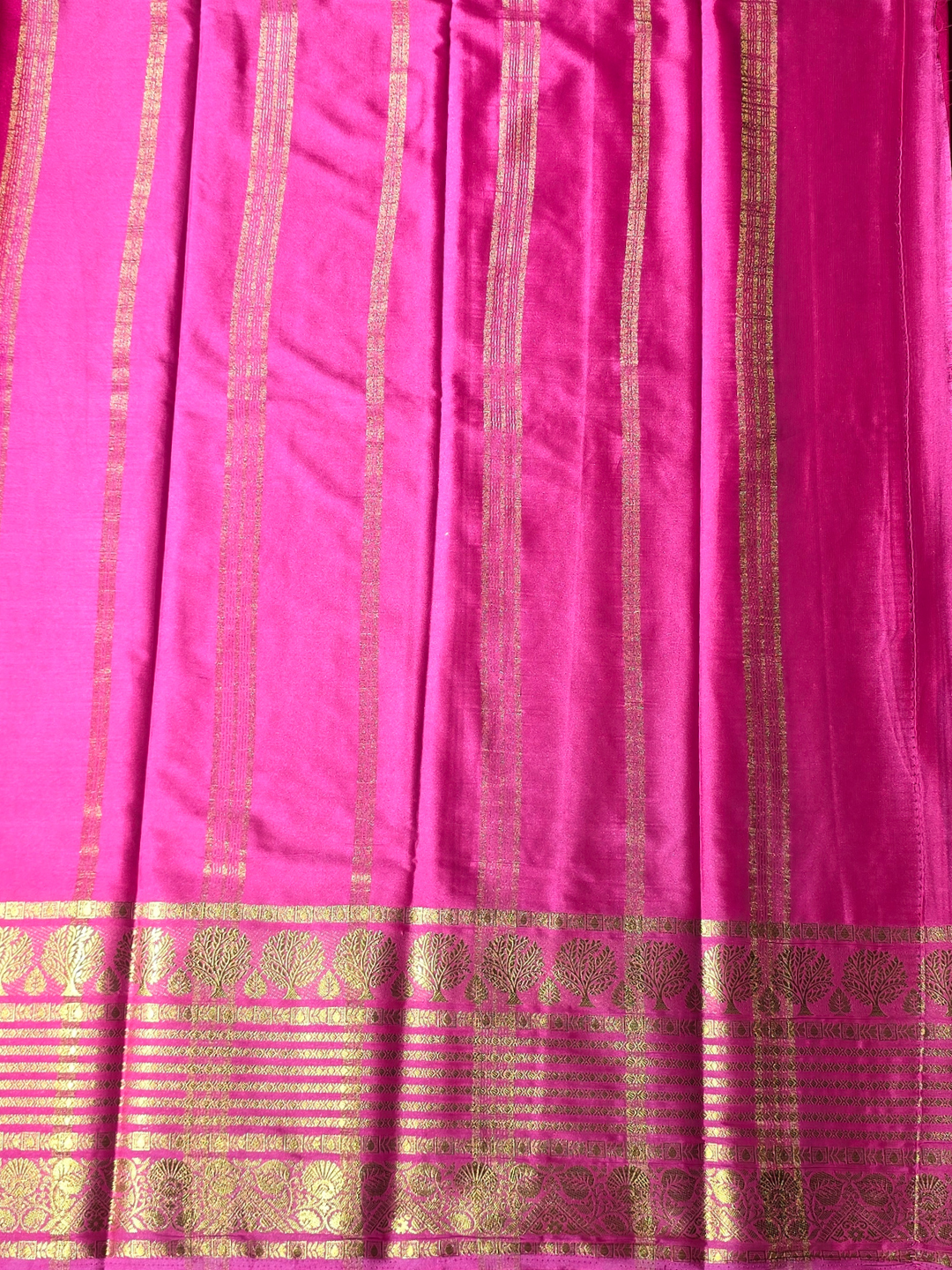 Classic Mysore Silk Saree  |  Rani Pink