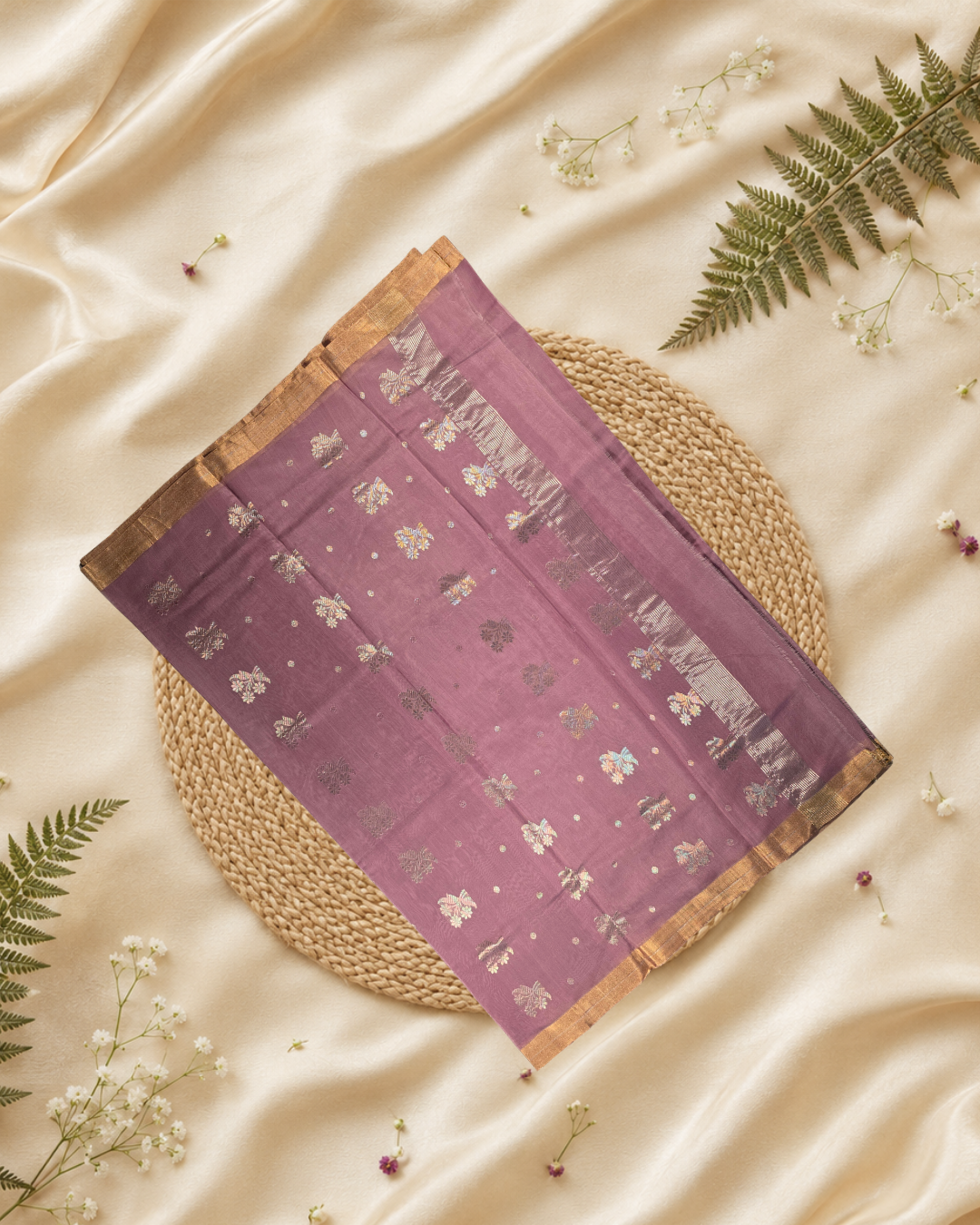 Chanderi Silk Saree With Orchid Pink