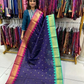 Pure Banarasi Exclusive Ektara Kora JAMDANI Tilfi saree  | Navy Blue