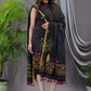 Coal Black Cotton Jamdani 2-Piece Set Kurti & Dupatta (UNSTITCHED) - 113