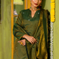 Forest Green Cotton Linen 2-Piece Set Kurti & Dupatta (UNSTITCHED) - 315