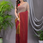 Tissue Silk Saree With Beige And Maroon - 017