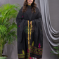 Coal Black Cotton Jamdani 2-Piece Set Kurti & Dupatta (UNSTITCHED) - 113