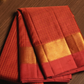 Silk Mark Certified Handloom Kanjivaram Silk Saree  |  Rust Orange