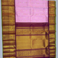 Handwoven Pure Gadwal Silk Saree  |  Baby Pink