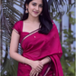 Maheshwari Silk Cotton Saree – Festive Elegance | Deep Pink