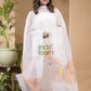 White Jamdani 2-Piece Set Kurti & Dupatta (UNSTITCHED) -669