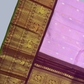 Handwoven Pure Gadwal Silk Saree  |  Baby Pink
