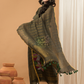 Linen Jamdani Unstitched 2-Piece Kurti  |  Parrot Green
