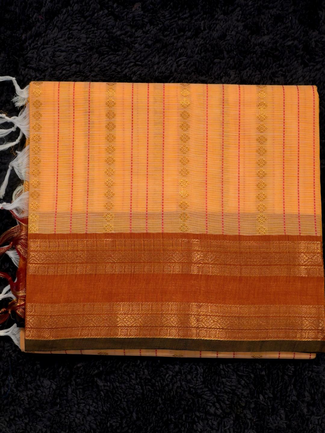 Kanchi Cotton|Yellow & Orange
