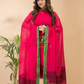 Cherry Red Mercerized Cotton 2-Piece Set Kurti & Dupatta (UNSTITCHED) - 126