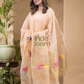 Melon Orange  Jamdani 2-Piece Set Kurti & Dupatta (UNSTITCHED) -668