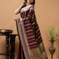 Classic Benarasi Katan Semi Silk Saree | Deep Brown Purple
