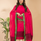 Cherry Red Mercerized Cotton 2-Piece Set Kurti & Dupatta (UNSTITCHED) - 126