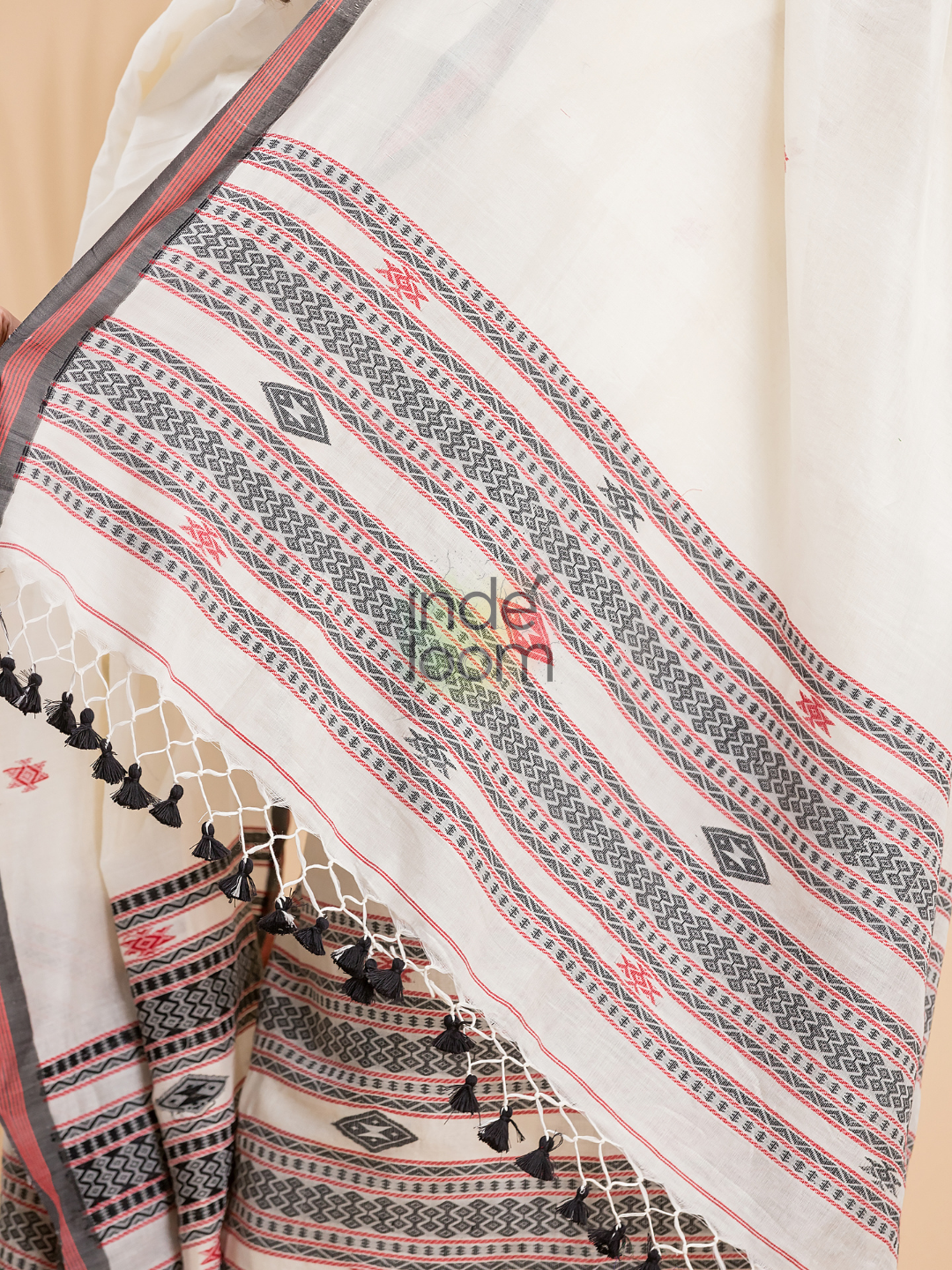 Cream White Mercerized Cotton 2-Piece Set Kurti & Dupatta (UNSTITCHED) - 014