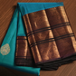Silk Mark Certified Handloom Kanjivaram Silk Saree  |  Cyan Teal