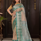 Sugandha - Light brown silk with stylised floral vines