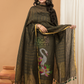 Linen Jamdani Unstitched 2-Piece Kurti  |  Parrot Green