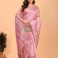 Tissue Silk Saree With Rose Pink - 144