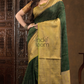 Dark Green Cotton Silk Saree - 013