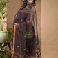 Dark Brown Pure Linen suit 2-Piece Set Kurti & Dupatta (UNSTITCHED) -630