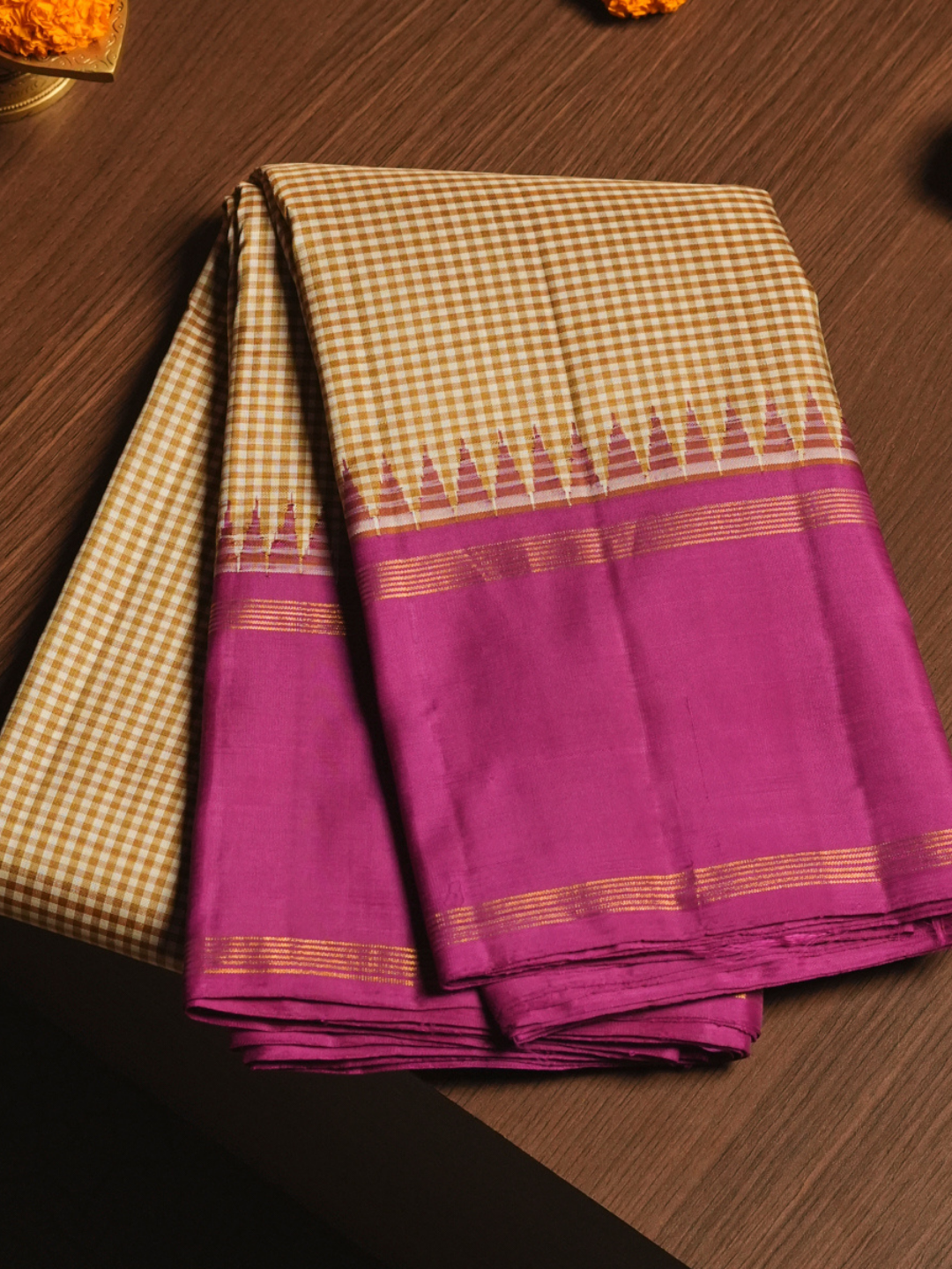 Kanjivaram Saree in Magenta