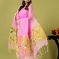 Handwoven Jamdani Muslin Unstitched 2-piece Kurti | Blush Pink