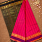 Handloom Korvai Silk Cotton Saree  |  Magenta Pink