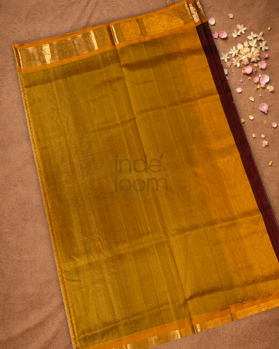 Pure Handloom Korvai Saree | Maroon Red