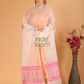 Pure Handloom Muslin Jamdani Dupatta With Light Pink - 003