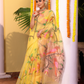 Tissue Muslin Jamdani Saree With Golden Yellow - 108