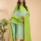 Pastel Green Handloom Linen X Linen 2-Piece Set Kurti & Dupatta (UNSTITCHED) - 861