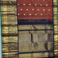 Handwoven Pure Gadwal Silk Saree  |  Mahogany Brown