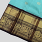 Handwoven Pure Gadwal Silk Saree  |  Turquoise Teal