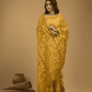 Jamdani Saree With Golden Yellow - 02 - indeloom