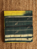 Pure Handloom Korvai Saree | Bright Yellow and Forest Green