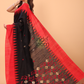 Linen Checks Saree With Rich Black - 134